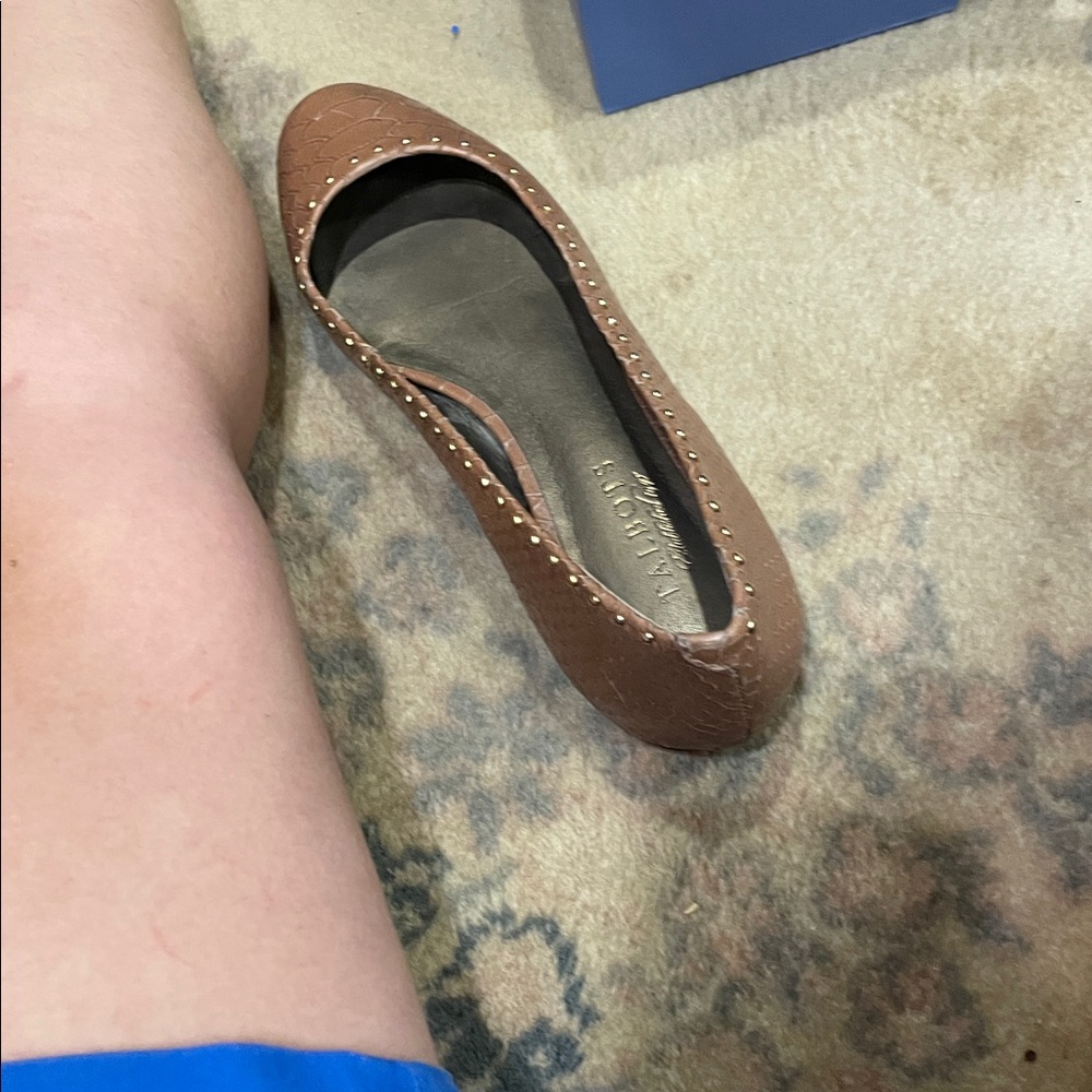 Brown Studded Flats
